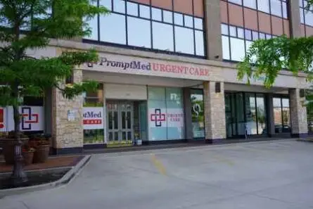 Entrance to PromptMed Urgent Care clinic in Highland Park